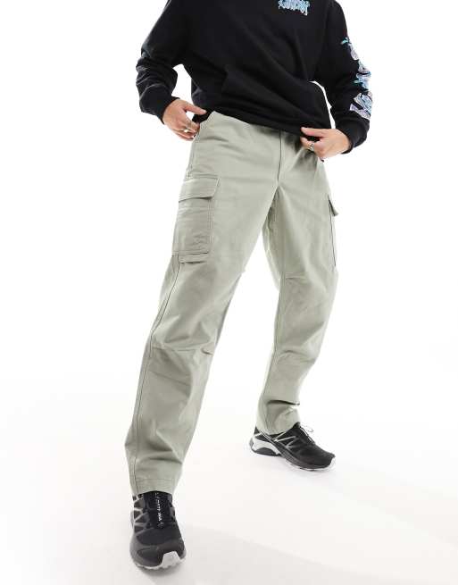 ASOS DESIGN baggy cargo pants in sage green