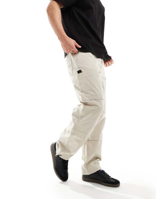 ASOS DESIGN baggy cargo pants with patch in stone, 5 of 5
