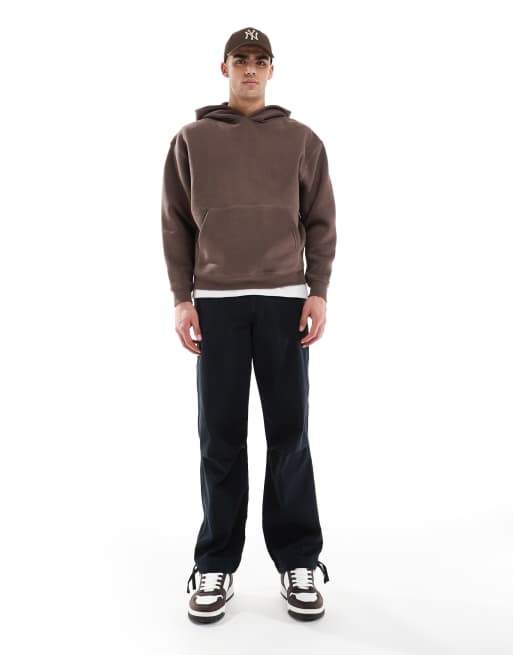 ASOS DESIGN baggy cargo pants in black 