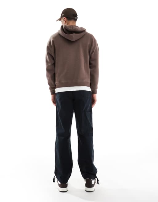 ASOS DESIGN baggy cargo pants in black 
