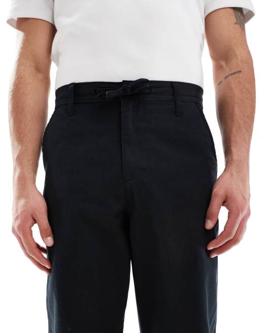 ASOS DESIGN baggy cargo pants in black 
