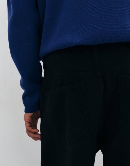 ASOS DESIGN baggy cargo trousers in black, 4 of 5