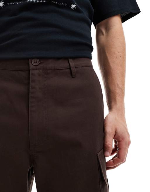 ASOS DESIGN baggy cargo trousers in brown, 2 of 5
