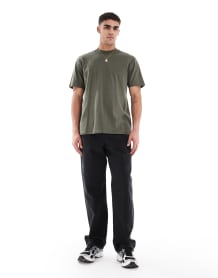 ONLY & SONS relaxed fit t-shirt with sakura blossom print in charcoal