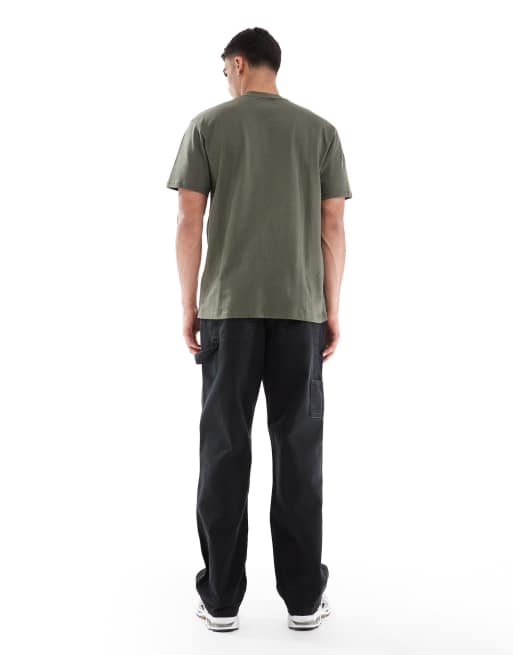 ASOS DESIGN baggy carpenter in black