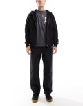 [ASOS DESIGN] ASOS DESIGN baggy carpenter pants in black W31 L30 BLACK