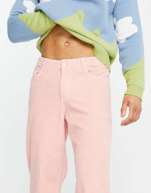 Asos pink best sale corduroy pants