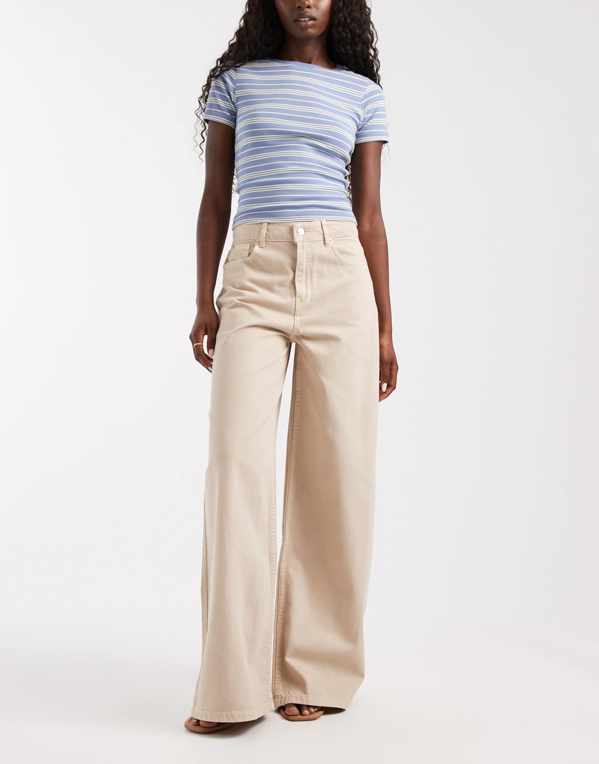 asos design baggy dad jeans in mocha