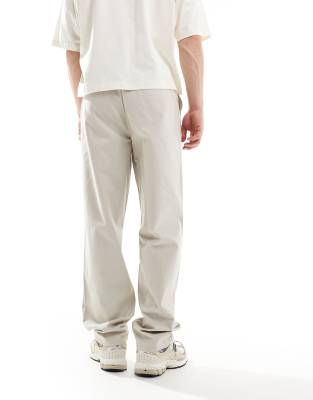 ASOS DESIGN baggy fit chinos in stone