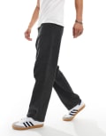 [ASOS DESIGN] ASOS DESIGN baggy fit cord pants in charcoal-Black W28 L32 CHARCOAL
