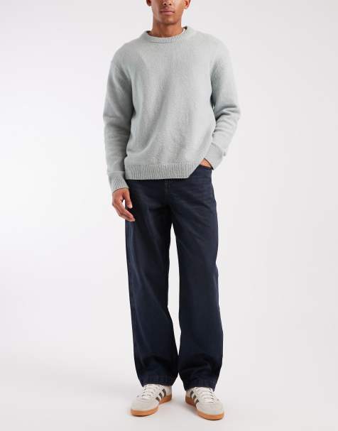ASOS DESIGN baggy fit jeans in dark wash blue