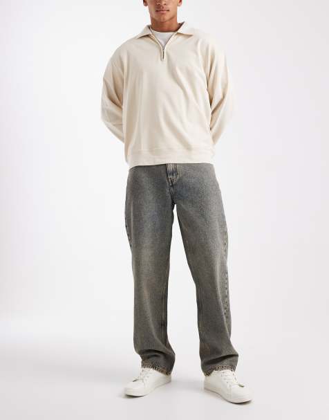 ASOS DESIGN baggy fit jeans in light wash blue - view 1