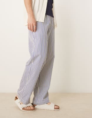 Asos Design Baggy Fit Pants In Multi