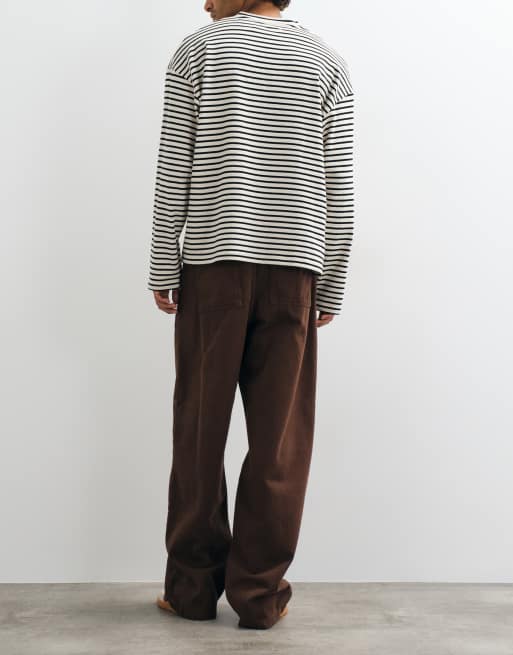 ASOS DESIGN Baggy-Hose aus braunem Twill, 2 von 5