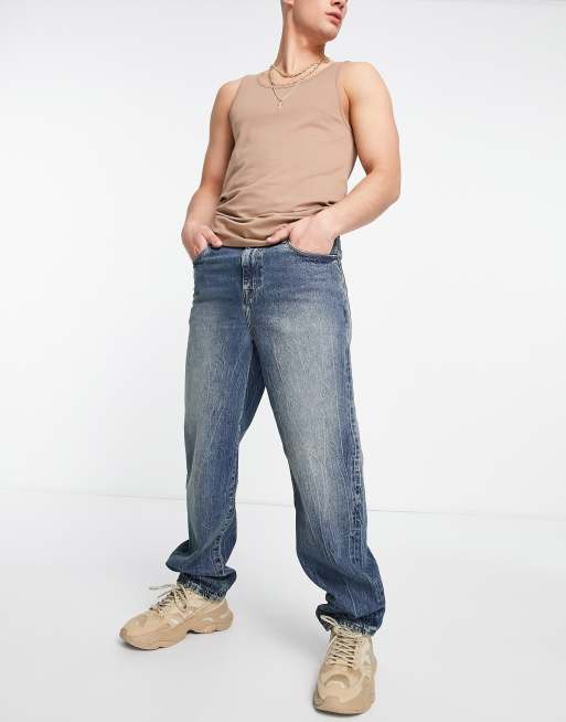 ASOS DESIGN baggy jean in dark tint , 3 of 4