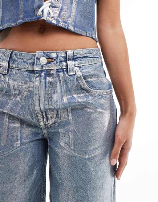 マシィ TRF STRAIGHT HIGH-WAIST JEANS - Grey | ZARA Georgia