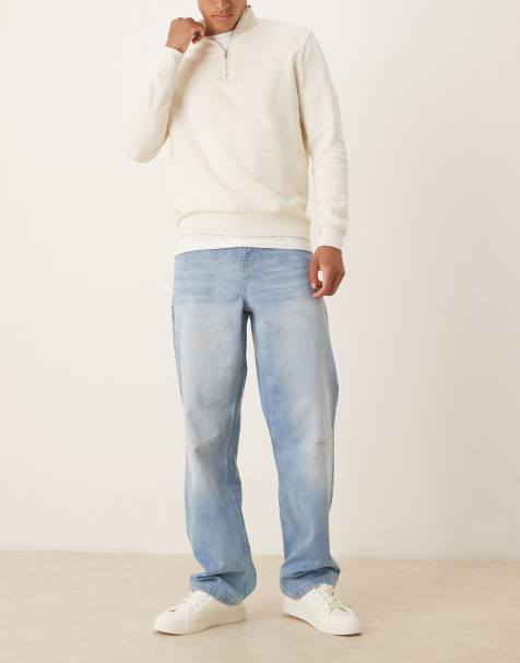 ASOS DESIGN baggy jean in midwash denim - view 1