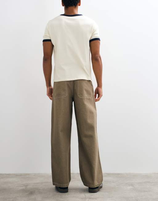 ASOS DESIGN baggy jeans i beige, 3 af 5