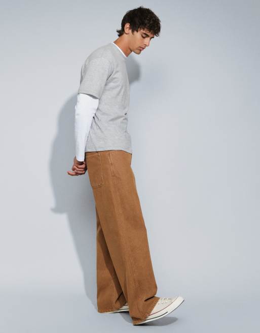 ASOS DESIGN baggy jeans i brun, 3 af 5