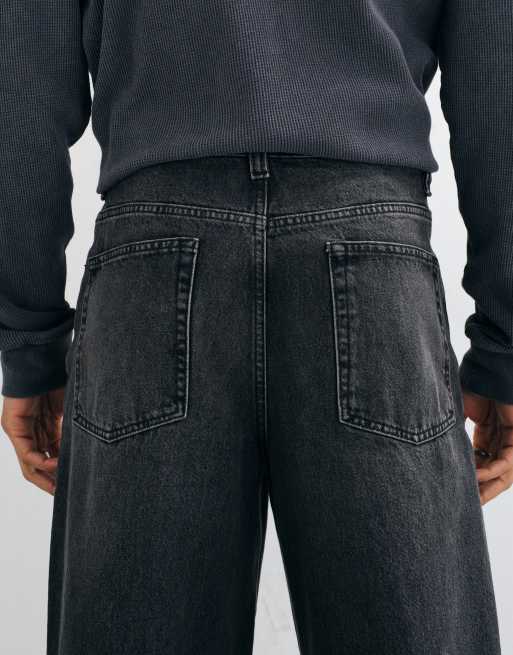 ASOS DESIGN baggy jeans i grå med vintage-vask, 5 af 5