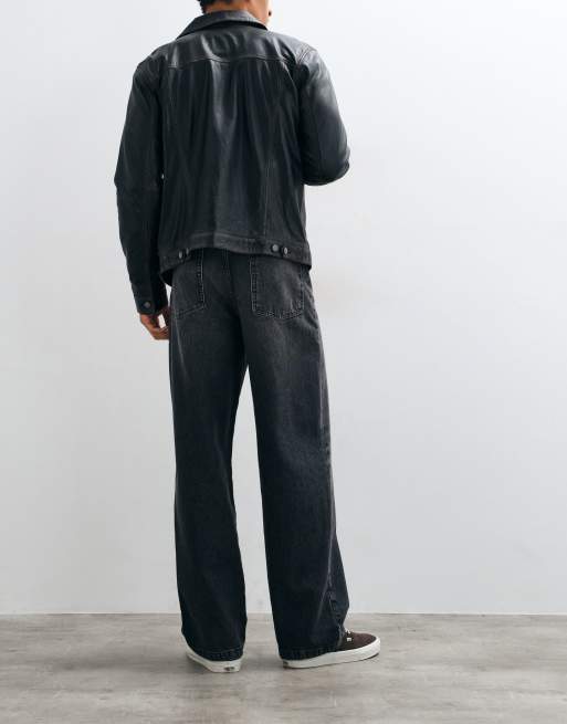 ASOS DESIGN baggy jeans i grått med vintage-tvätt, 3 av 5