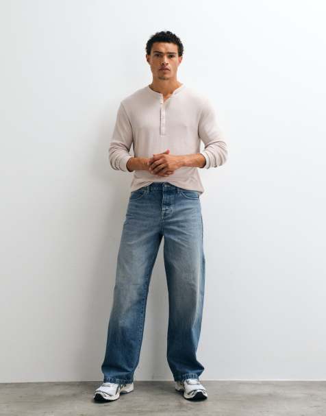 ASOS DESIGN – Baggy jeans i mellanblå tvätt - view 1