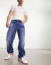 ASOS DESIGN Cone Mill Denim baggy 'American classic' jeans in mid