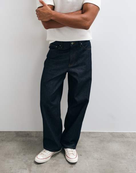 ASOS DESIGN baggy jeans i rå indigo - view 1