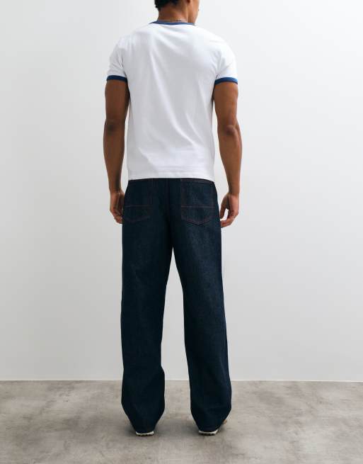 ASOS DESIGN baggy jeans i rå indigo, 3 av 5