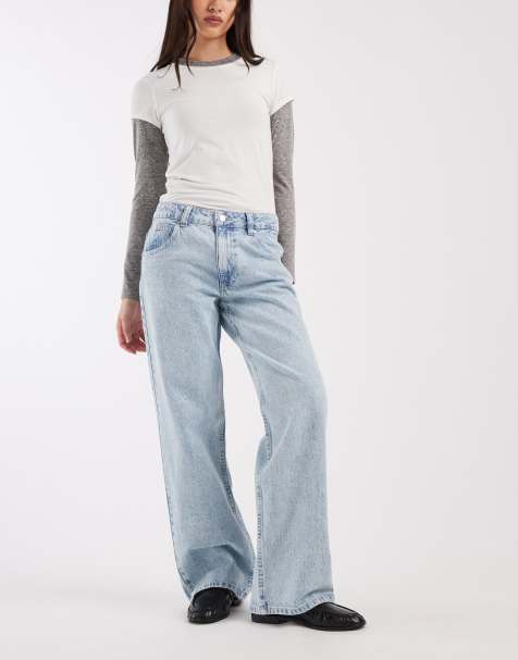 ASOS DESIGN – Baggy-Jeans in Acid-Waschung mit niedrigem Bund - view 1