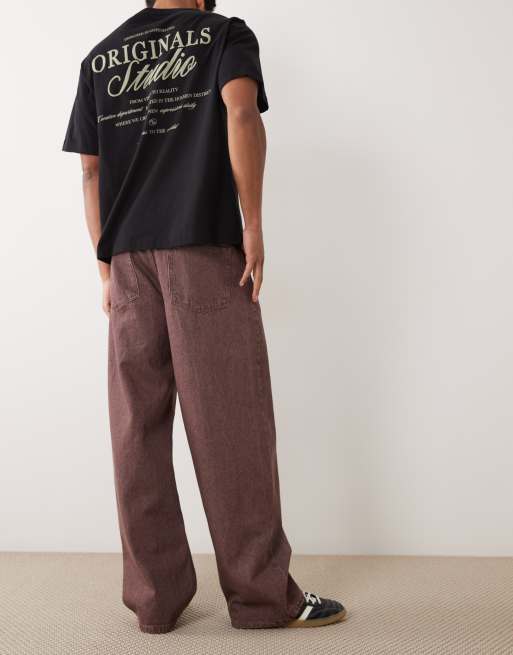 ASOS DESIGN baggy jeans in berry wash, 2 of 5