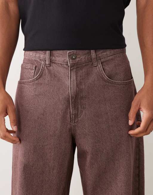 ASOS DESIGN baggy jeans in berry wash, 5 of 5