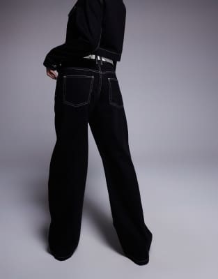 Asos Design Baggy Jeans In Black