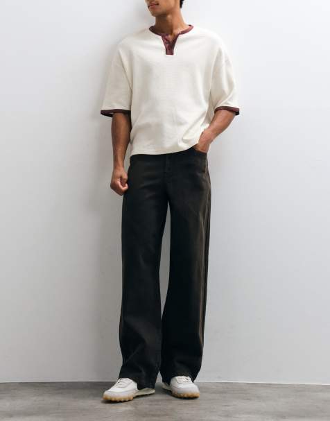 ASOS DESIGN baggy jeans in brown - view 1