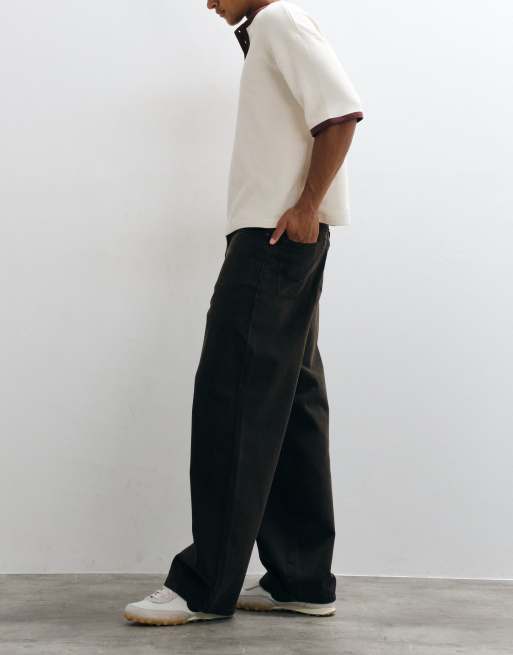 ASOS DESIGN baggy jeans in brown, 3 of 5