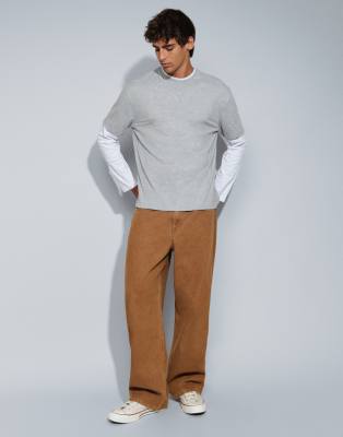 Asos Design Baggy Jeans In Gray