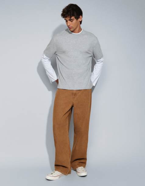 ASOS DESIGN baggy jeans in brown - view 1