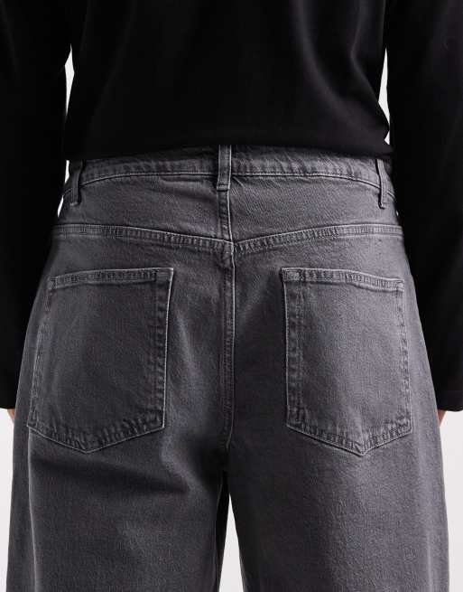 ASOS DESIGN baggy jeans in dark gray, 4 of 5