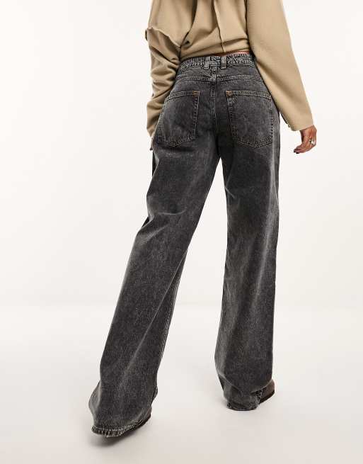 ASOS DESIGN baggy jeans in dark grey, 2 of 5