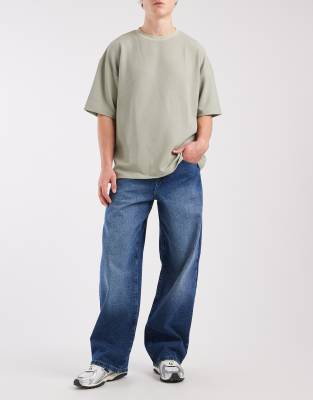 Asos Design Baggy Jeans In Blue