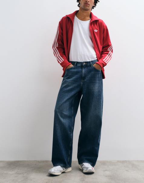ASOS DESIGN baggy jeans in dark wash blue with tint - view 1