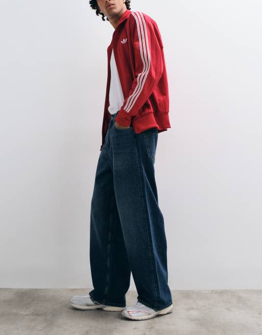 ASOS DESIGN baggy jeans in dark wash blue with tint, 2 of 5