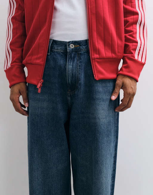 ASOS DESIGN baggy jeans in dark wash blue with tint, 5 of 5