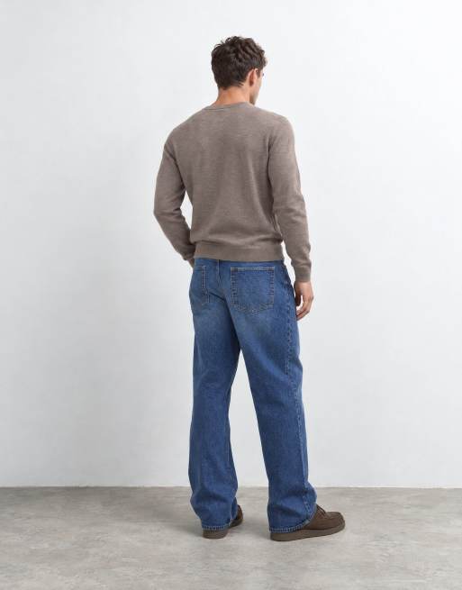 ASOS DESIGN baggy jeans in dark wash blue, 9 of 9