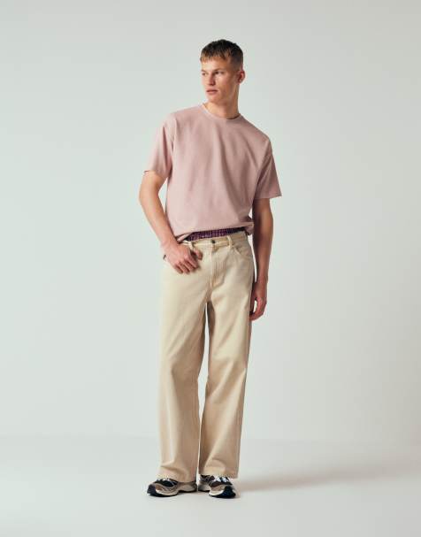 ASOS DESIGN baggy jeans in ecru - view 1