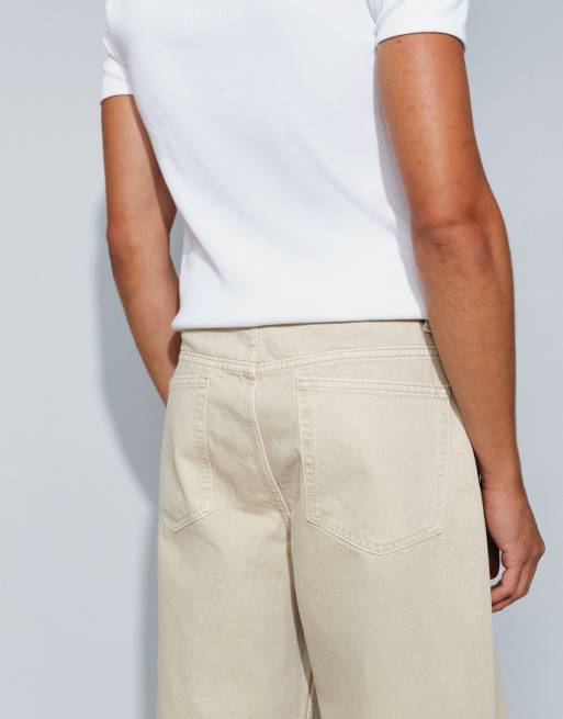 ASOS DESIGN baggy jeans in ecru, 3 of 5