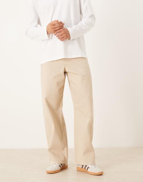 ASOS DESIGN baggy jeans in ecru