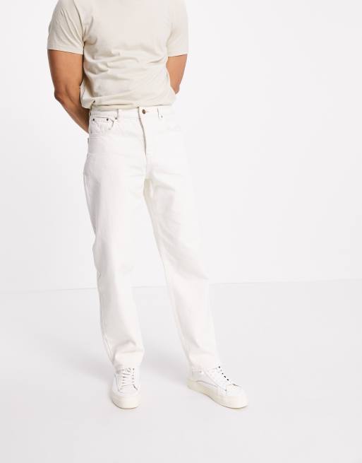 ASOS DESIGN baggy jeans in ecru