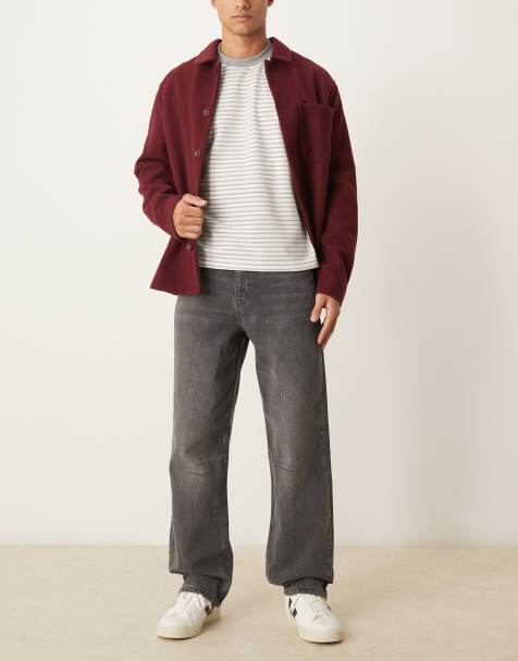 ASOS DESIGN baggy jeans in gray wash - view 1