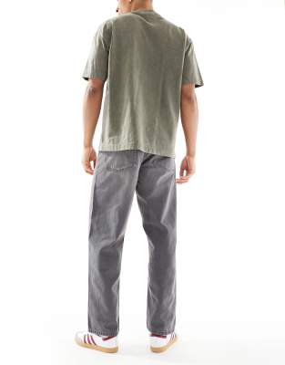 ASOS DESIGN baggy low rise jeans in gray